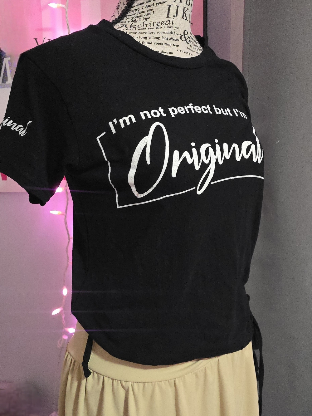 On Fire Black Tank Top with White "Original" Script